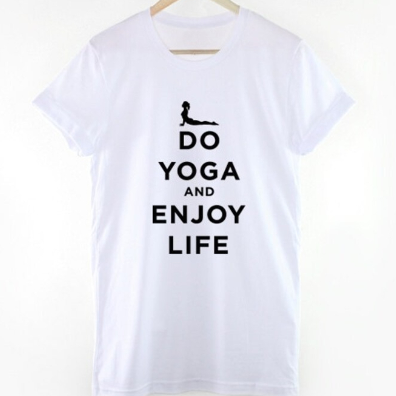 Pilates Yoga Video - Camiseta de yoga-fazer yoga e desfrutar