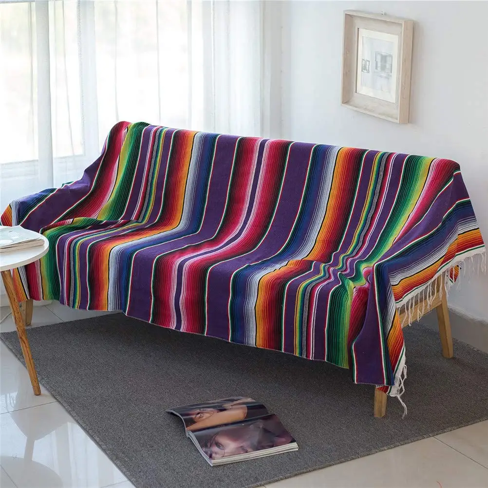 Cobertor mexicano do Tassel pa - Pilates Yoga Towel avaliação e preço