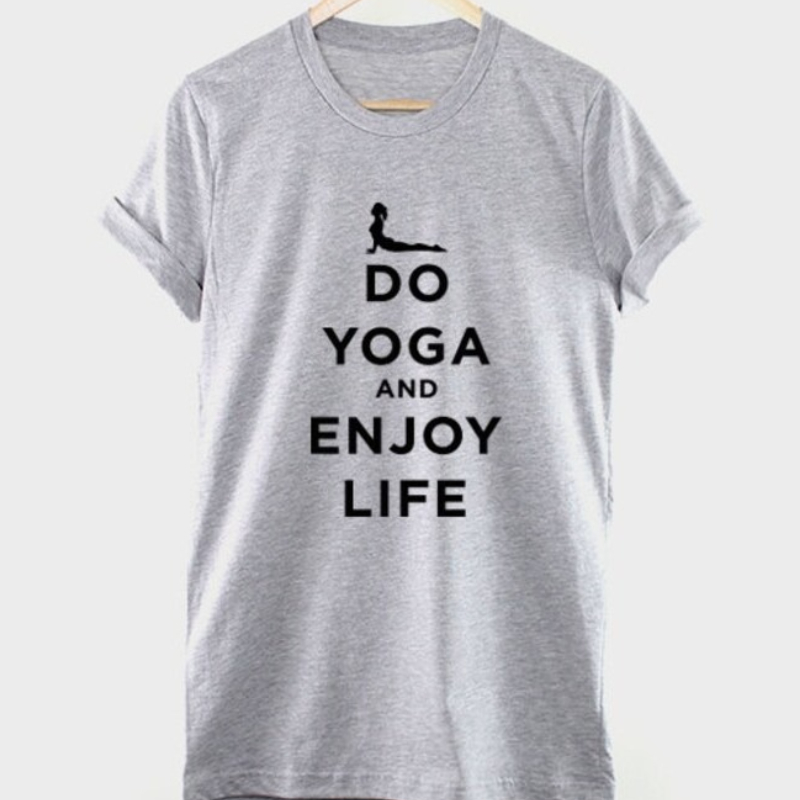 Camiseta de yoga-fazer yoga e  - Pilates Yoga Video avaliação e preço