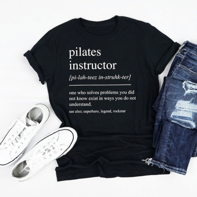 Camiseta de algodão para instr - Pilates Yoga Instructor avaliação e preço