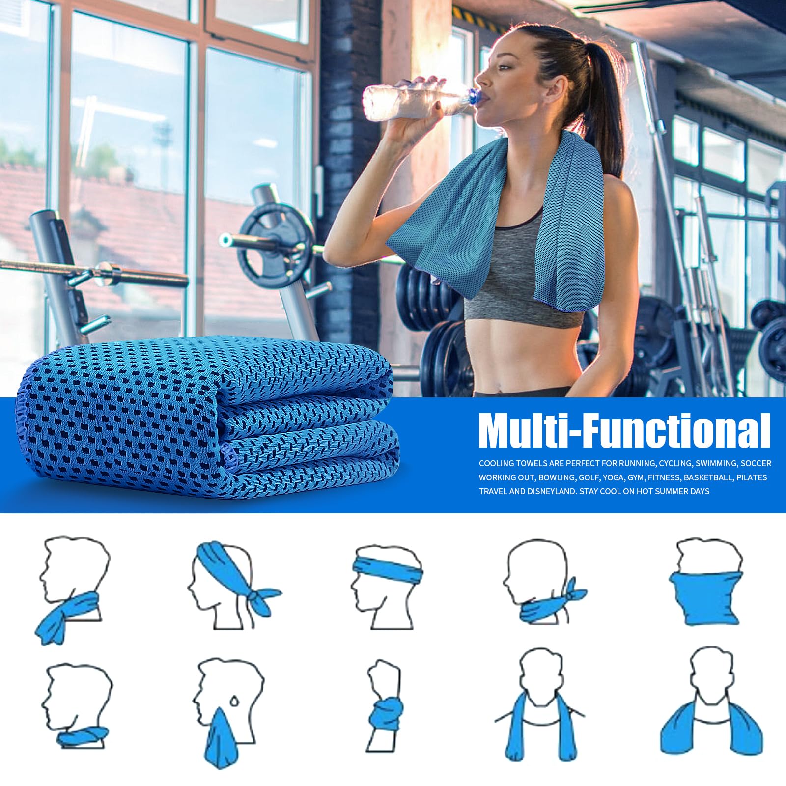 30x100cm toalhas de resfriamen - Pilates Yoga Towel avaliação e preço